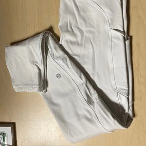 White lululemon 5 pocket leggings